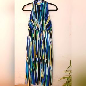 **SOLD**Calvin Klein Bleu/Green Dress, Size 12